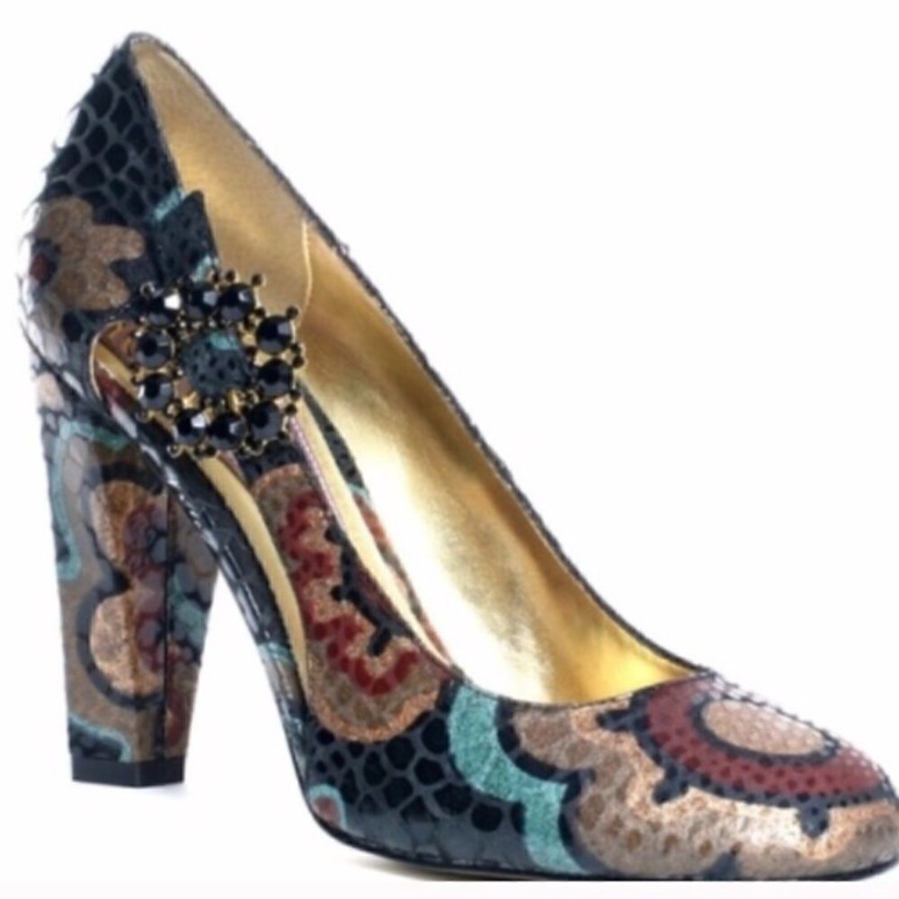 Hale Bob Blue Heels Shoes